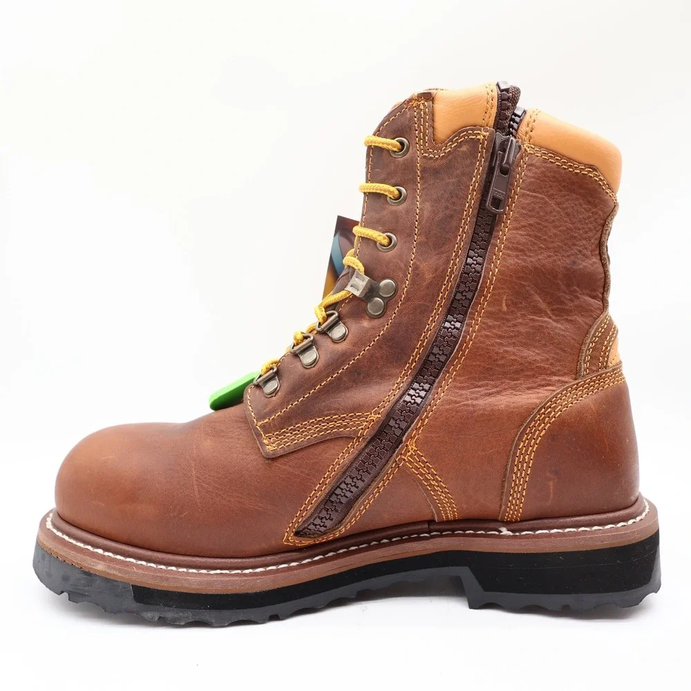 Dan Post DP68484 Work Boots Mens 10D Brown Leather Alloy Toe Waterproof NWT